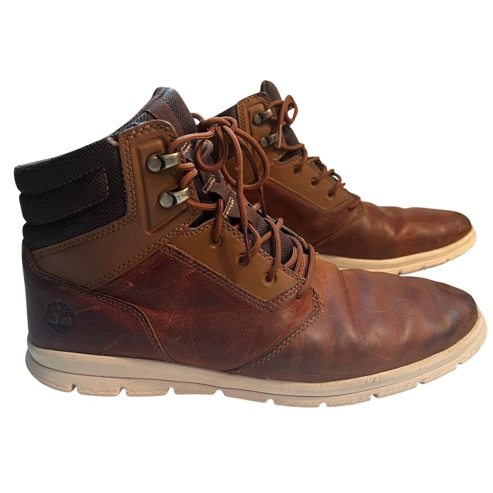 Timberland Graydon Leather Sneaker Boot Memory Foam Water‎ Resistant SZ 10.5